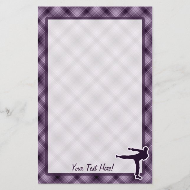 Purple Martial Arts Stationery (Front)