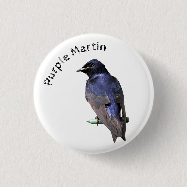 Purple Martin 3 Cm Round Badge (Front)