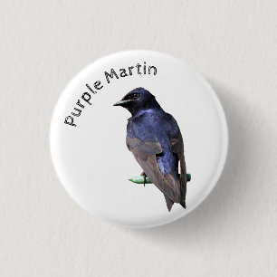 Purple Martin 3 Cm Round Badge