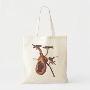 Purple Martin Audubon Birds with Gourd Home Tote Bag