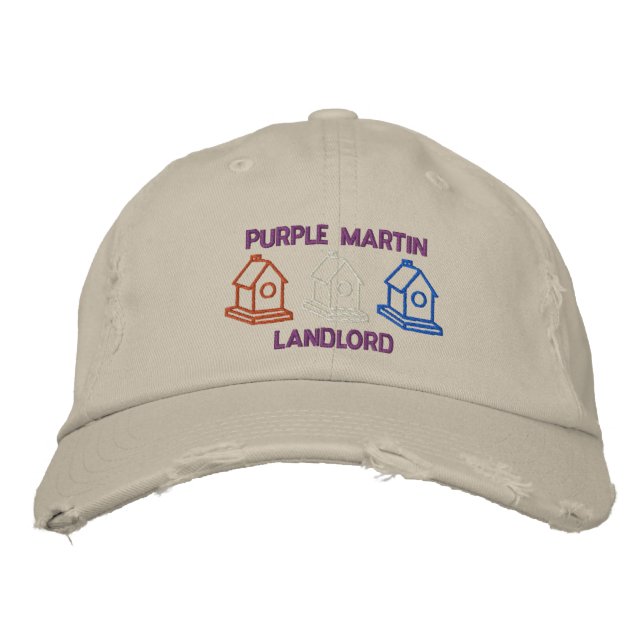 Purple Martin Landlord Embroidered Hat (Front)