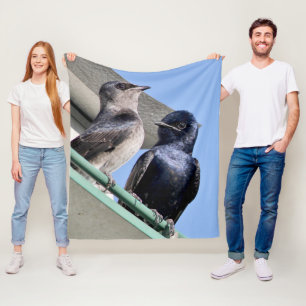 Purple Martin Mates Fleece Blanket