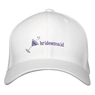 Purple Martini Personalised Embroidered hat