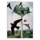 Purple Martins and Their Birdhouse