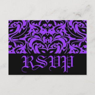 Purple Masquerade Damask Halloween Rsvp