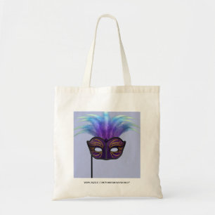 Purple Masquerade Mask Carnival Party Art Tote Bag
