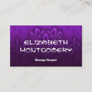 Purple Massage Therapy Appointment Business Card