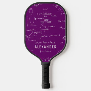 Purple Mathematics Equations Personalised Pickleball Paddle