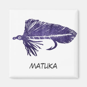 "Purple Matuka" Flyfishing Art Magnet
