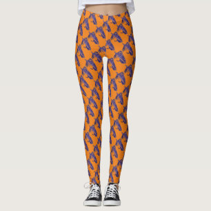 Purple Matuka streamer fly fishing, fly tying art Leggings