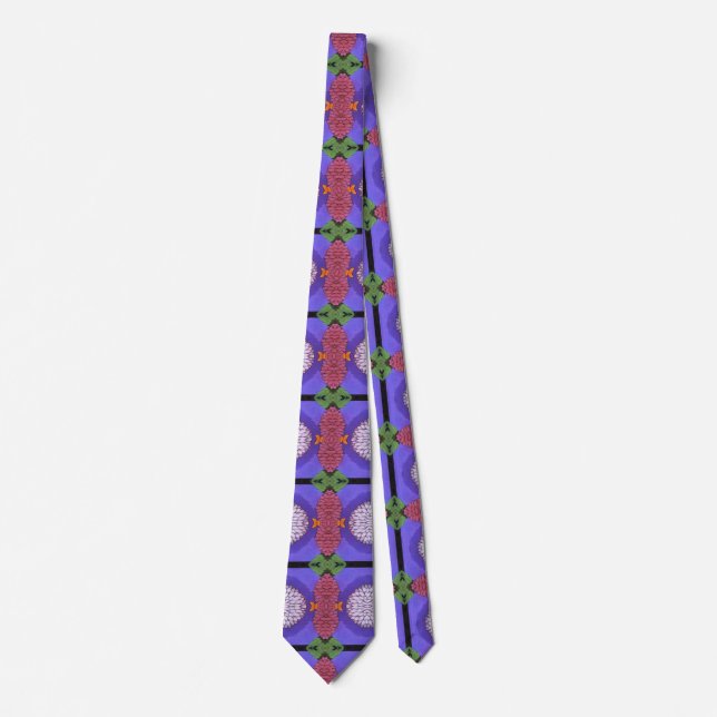 Purple Mauve and Green Modern Design     Tie (Front)