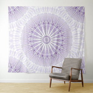 Purple Mauve Geometric Mandala Tapestry