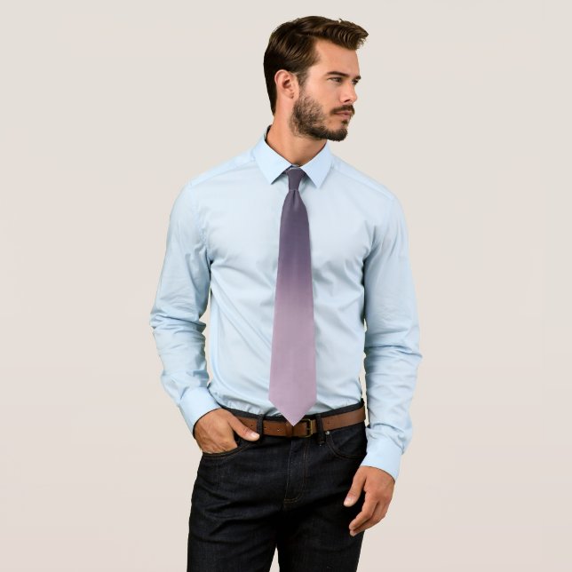 Purple Mauve Ombre Elegant Gradient Tie (In Situ)