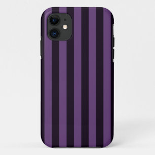 Purple Mauve Stripes Graphic iPhone 11 Case