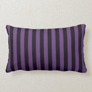 Purple Mauve Stripes Graphic Lumbar Cushion