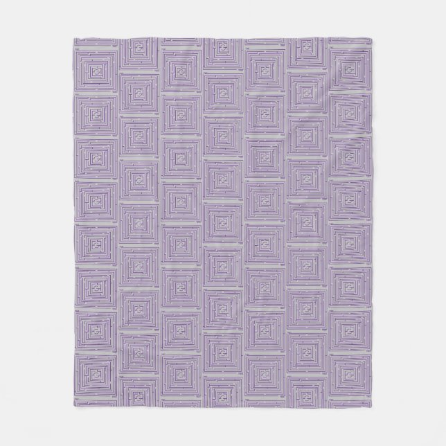 Purple Maze Fleece Blanket (Front)