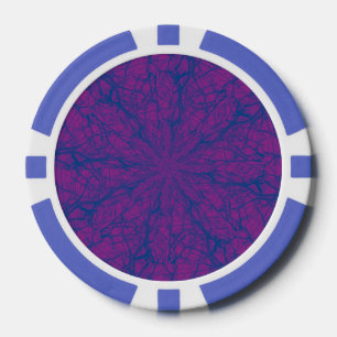 Purple Maze Poker Chips