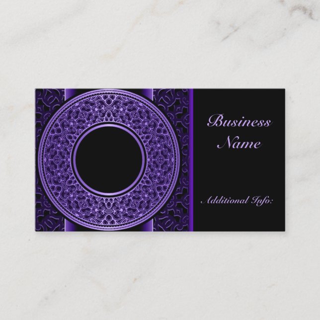 Purple Medallion Business Card (Front)