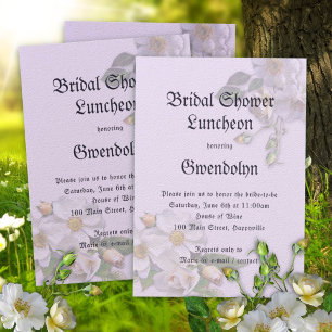 Purple Mediaeval Bridal Shower Luncheon Invitation