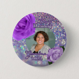 Purple Memorial button for Grandma 
