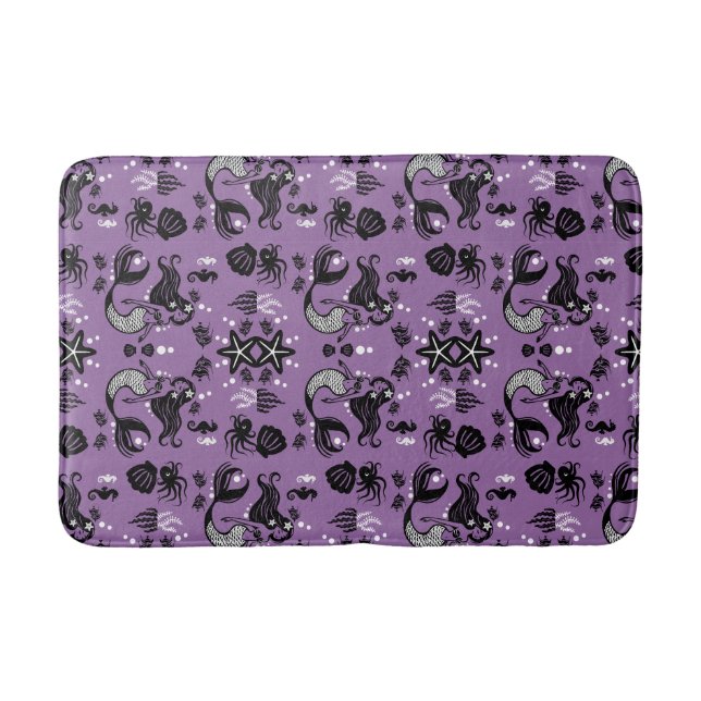 Purple Mermaid Fantasy Bath Mat (Front)