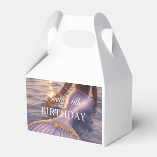 purple mermaid favour boxes || customisable