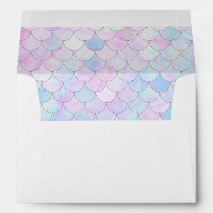 Purple Mermaid Fin Pattern Envelope
