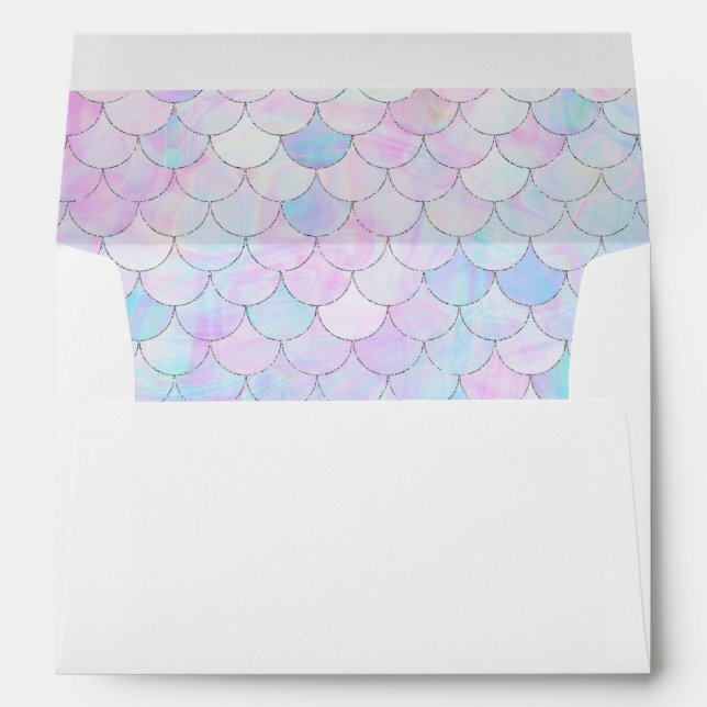 Purple Mermaid Fin Pattern  Envelope (Back (Bottom))