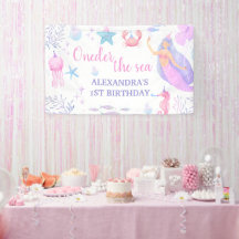 Purple Mermaid Oneder The Sea Girl 1st Birthday