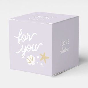Purple Mermaid Party Seashells Personalised Favour Box