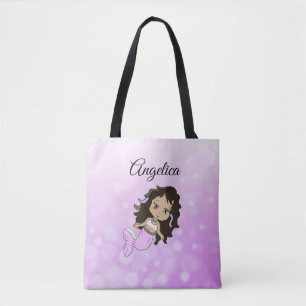 Purple Mermaid Personalised Tote Bag