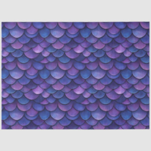 Purple Mermaid Scale Pattern Tissue Paper