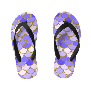 Purple Mermaid Scales Kid's Thongs