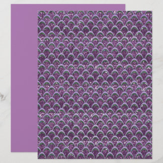 Purple Mermaid Scrapbook Paper