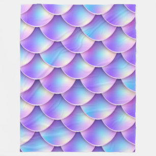 purple mermaid tail fleece blanket
