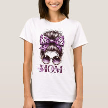 Purple Messy Bun Mum Wife Boss