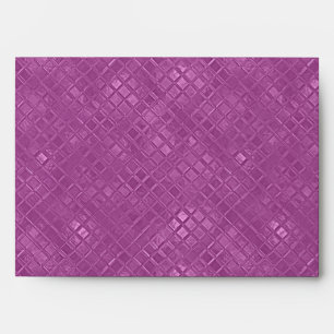 Purple Metallic Abstract Diamond Pattern  Envelope