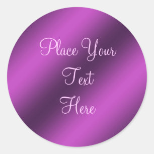 Purple Metallic Faux Foil Customisable Sticker