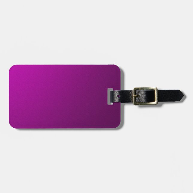 Purple Metallic Luggage Tag (Front Horizontal)