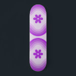 Purple Mid Century Modern Floral Rainbow Abstract Skateboard<br><div class="desc">This cool skateboard,  featuring mid century modern purple floral & rainbow pattern would make a wonderful gift for someone,  who loves all things retro!</div>