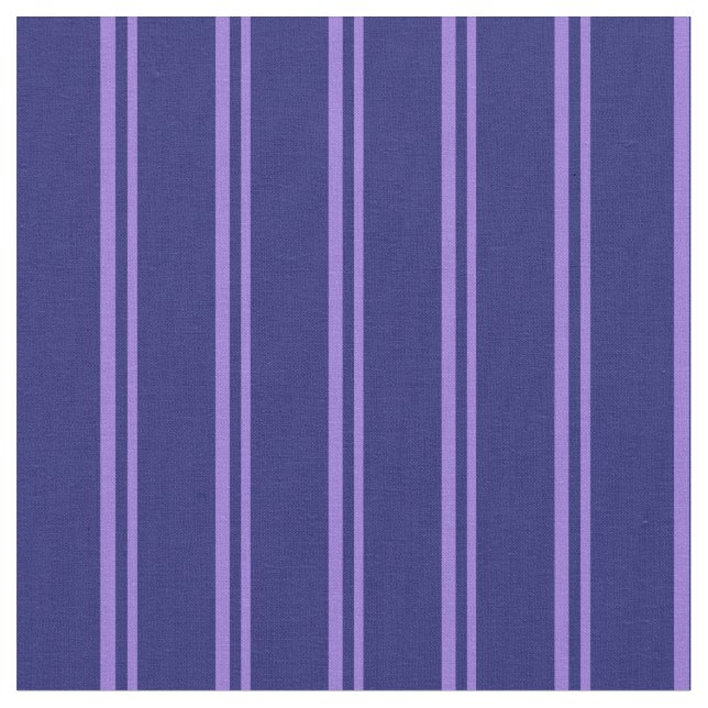 Purple & Midnight Blue Coloured Lined Pattern Fabric (Close Up)
