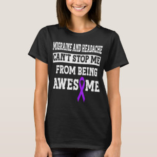 Purple Migraine Warrior Awareness Chronic Migraine T-Shirt