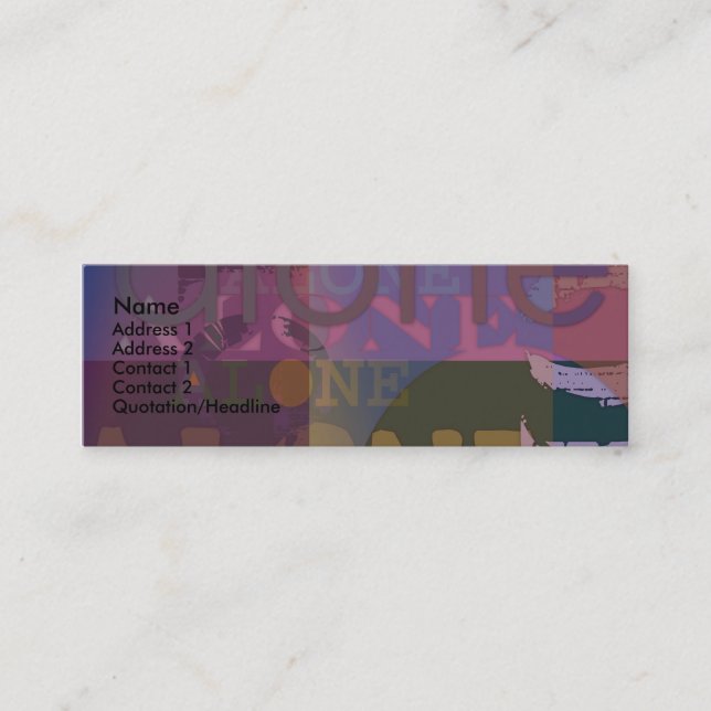 Purple Mini Business Card (Front)