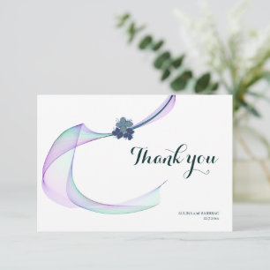 Purple Mini Floral Thank you card