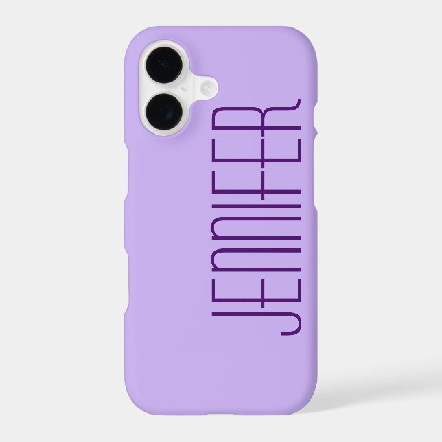 Purple, Minimalist, Jumbo Name (Back)