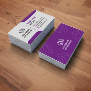 Purple Minimalist Modern Business Card