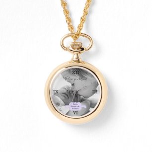 Purple Minimalist Photo Mother's Day Watch