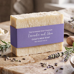 Purple Minimalist Soap Belly Band Invitation Belly Band