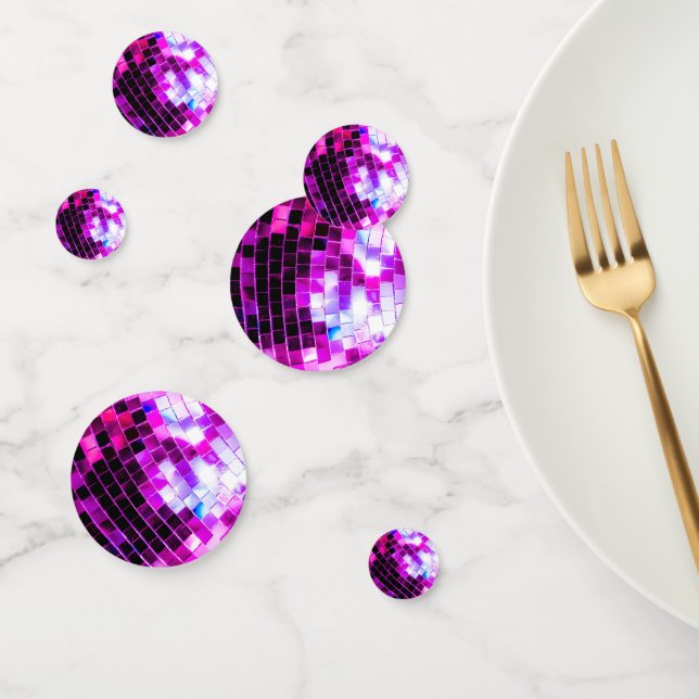 Purple Mirror Disco Ball Confetti (Group)