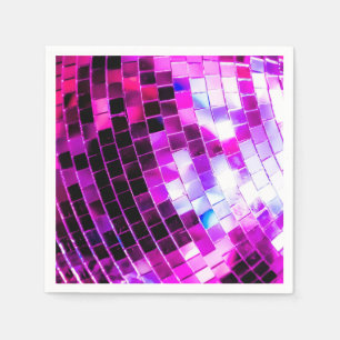 Purple Mirror Disco Ball Napkin